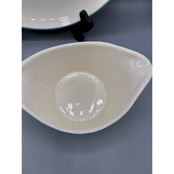 Vtg MCM Marcrest Swiss Alpine Chalet 3 Pc Platter Serving Bowl - Picture 8 of 14